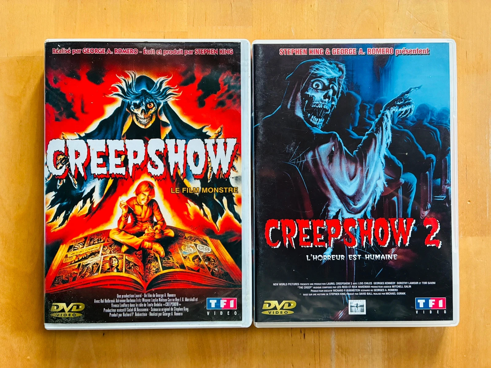 Lot 2 DVD Creepshow 1 et 2 Stephen King George A. Romero.